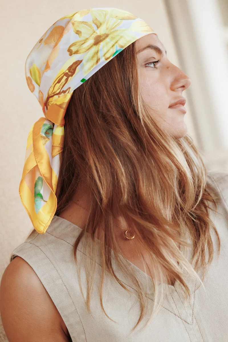 Alyssa Scarf - Yellow Floral
