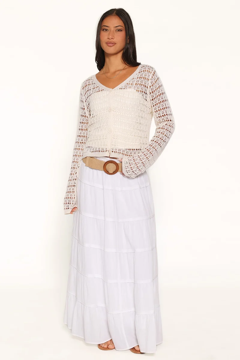 Lorelle Pointelle Cardigan - Butter Yellow