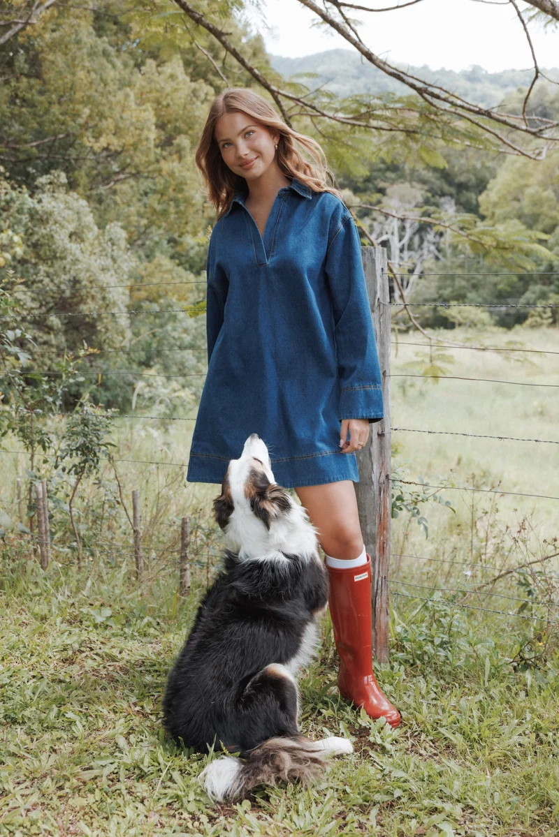 Genesis Mini Dress - Indigo