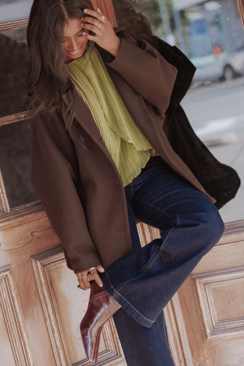 Sammie Oversized Coat - Brown