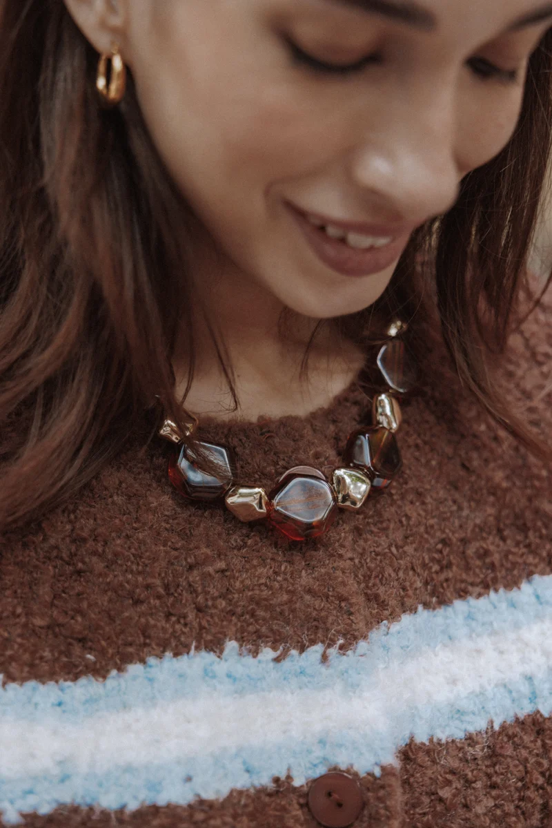 Alexia Necklace - Brown