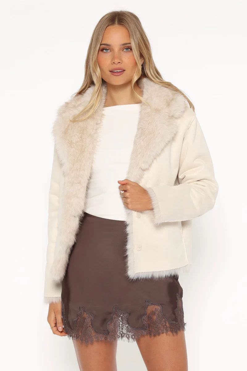 Frankie Reversible Car Coat - Cream