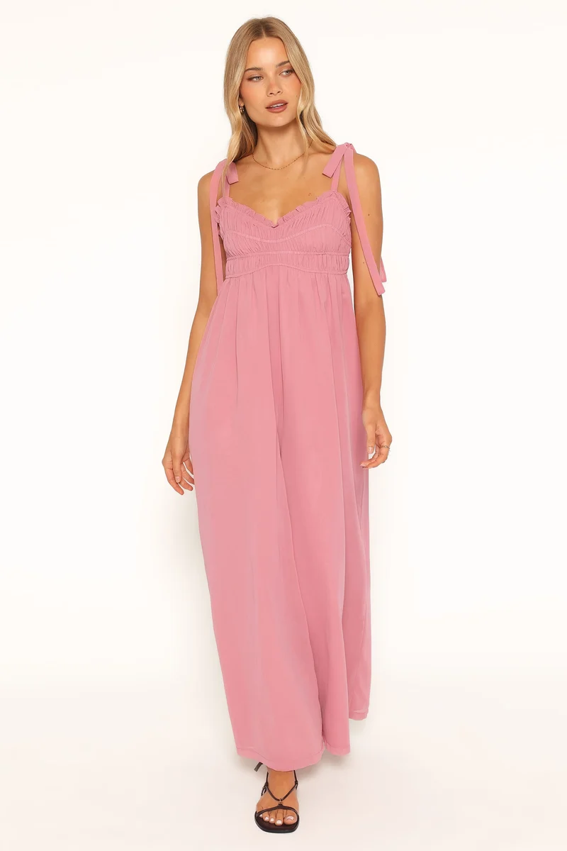 Andie Tie Jumpsuit - Rose Pink