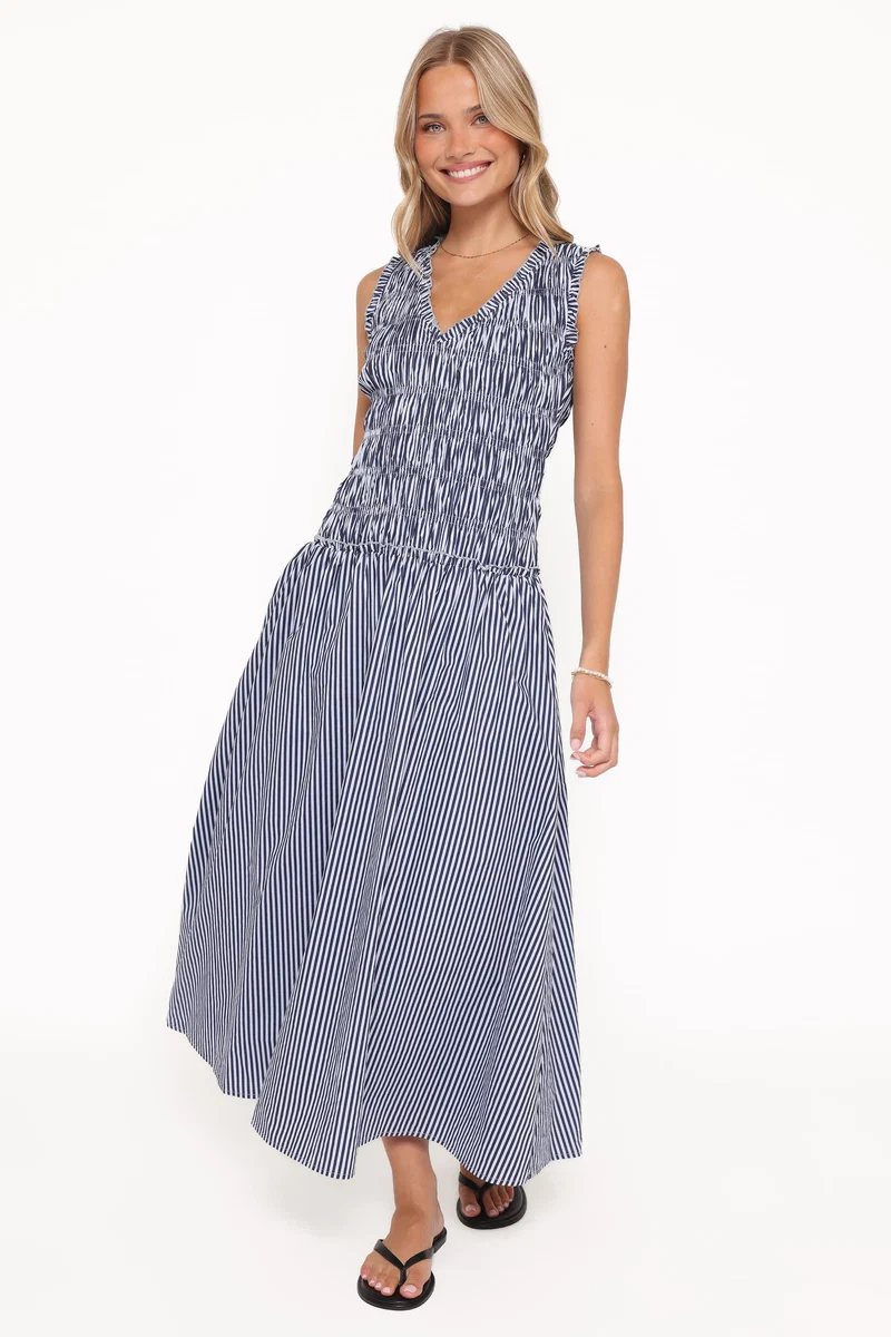 Kirrilee Maxi Dress - Blue Stripe
