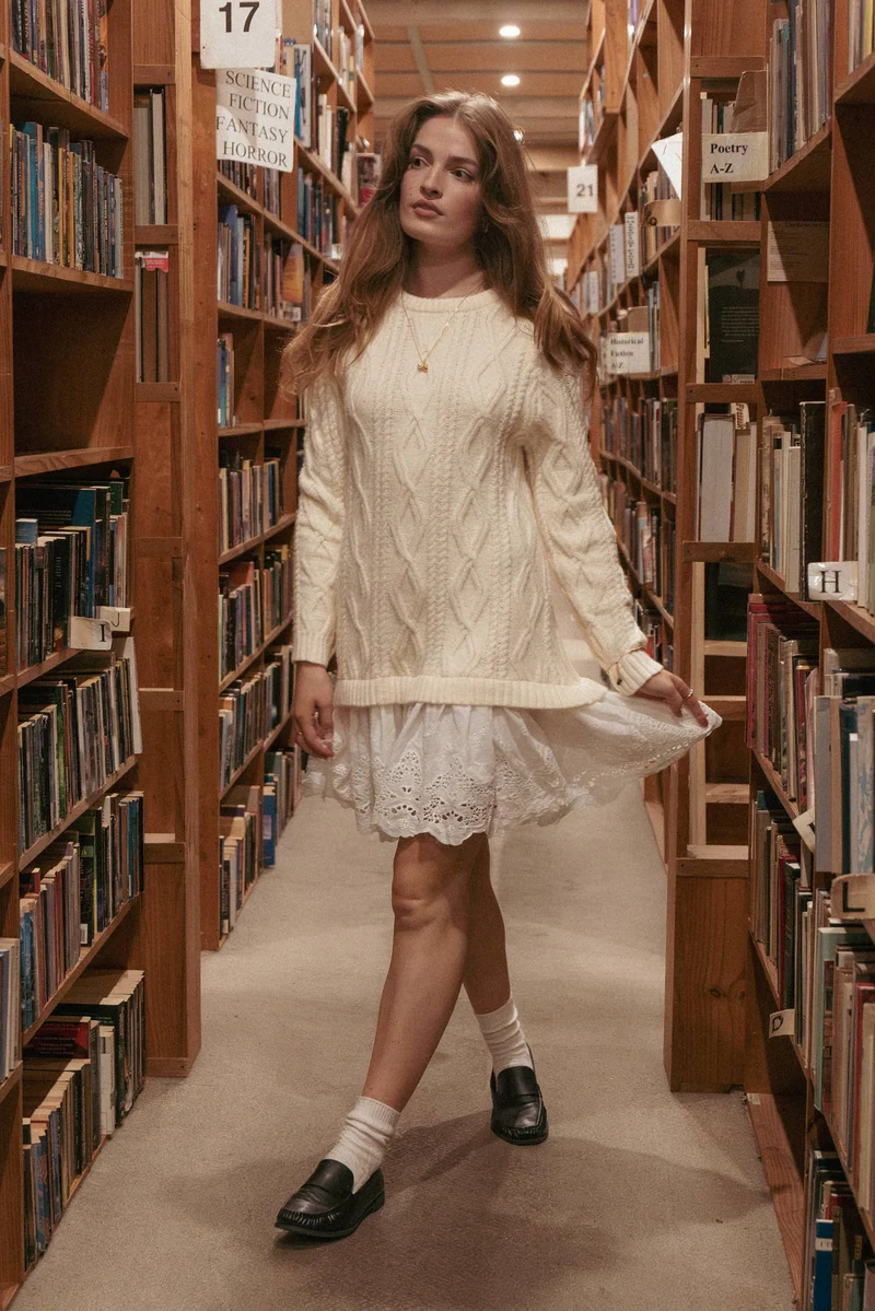 Jesper Knit Mini Dress - Ivory