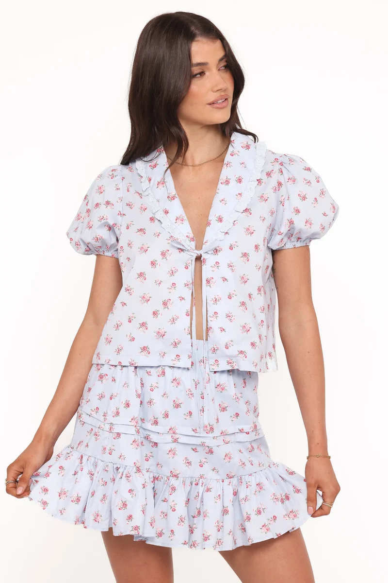 Courtney Skirt Set - Blue