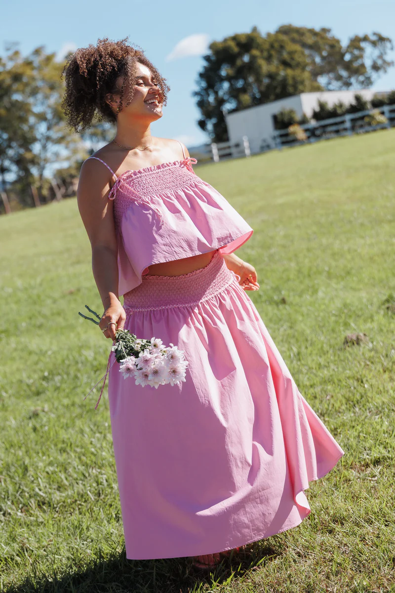 Orielle Maxi Skirt - Pink