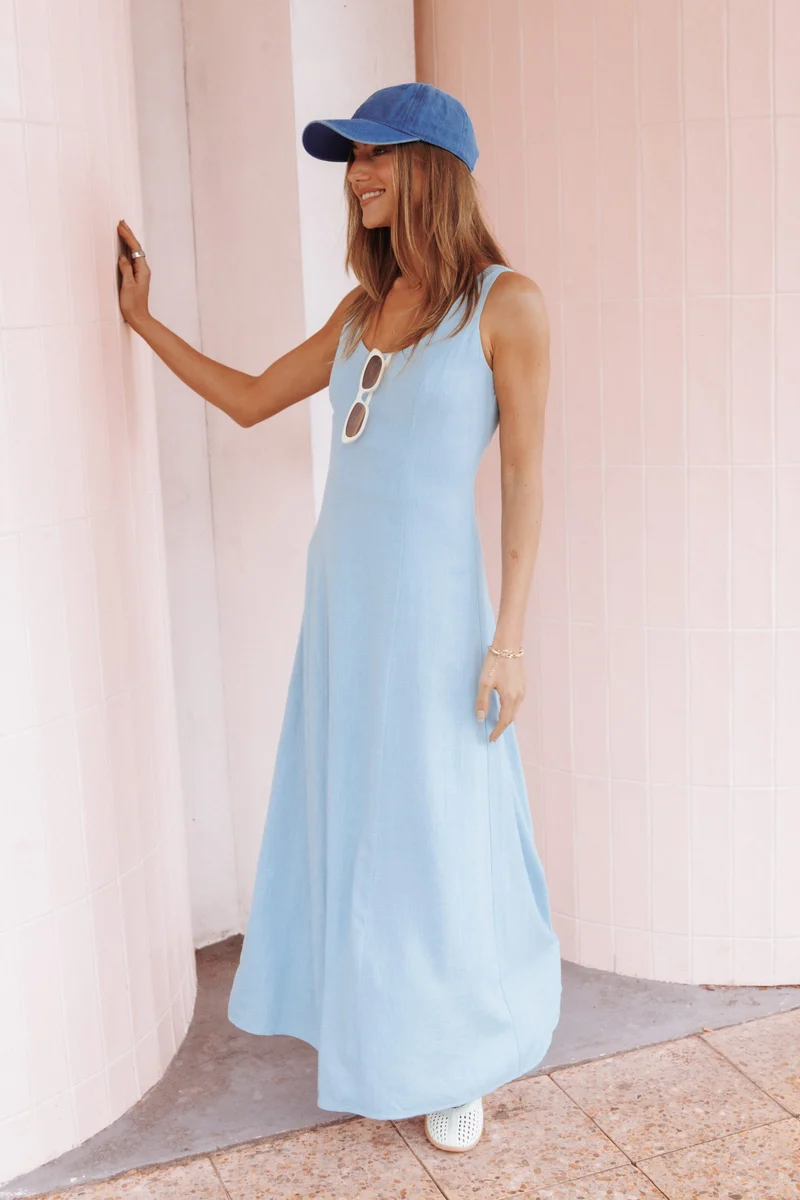 Tatum Maxi Dress - Blue