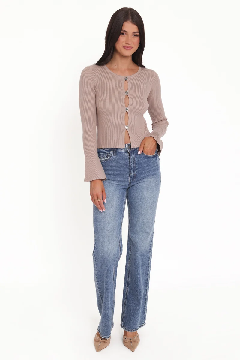 Rosienna Knit Top - Taupe