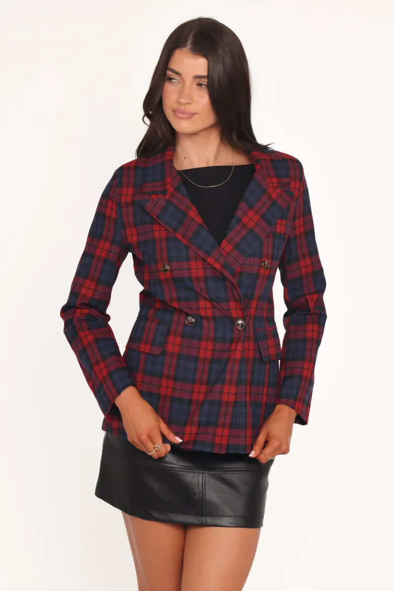 Juliette Blazer -  Red Plaid