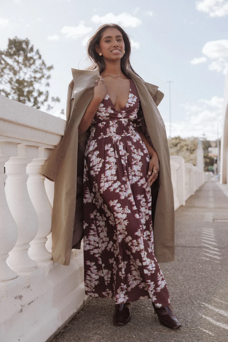 Henny Maxi Dress - Pink Rum Floral