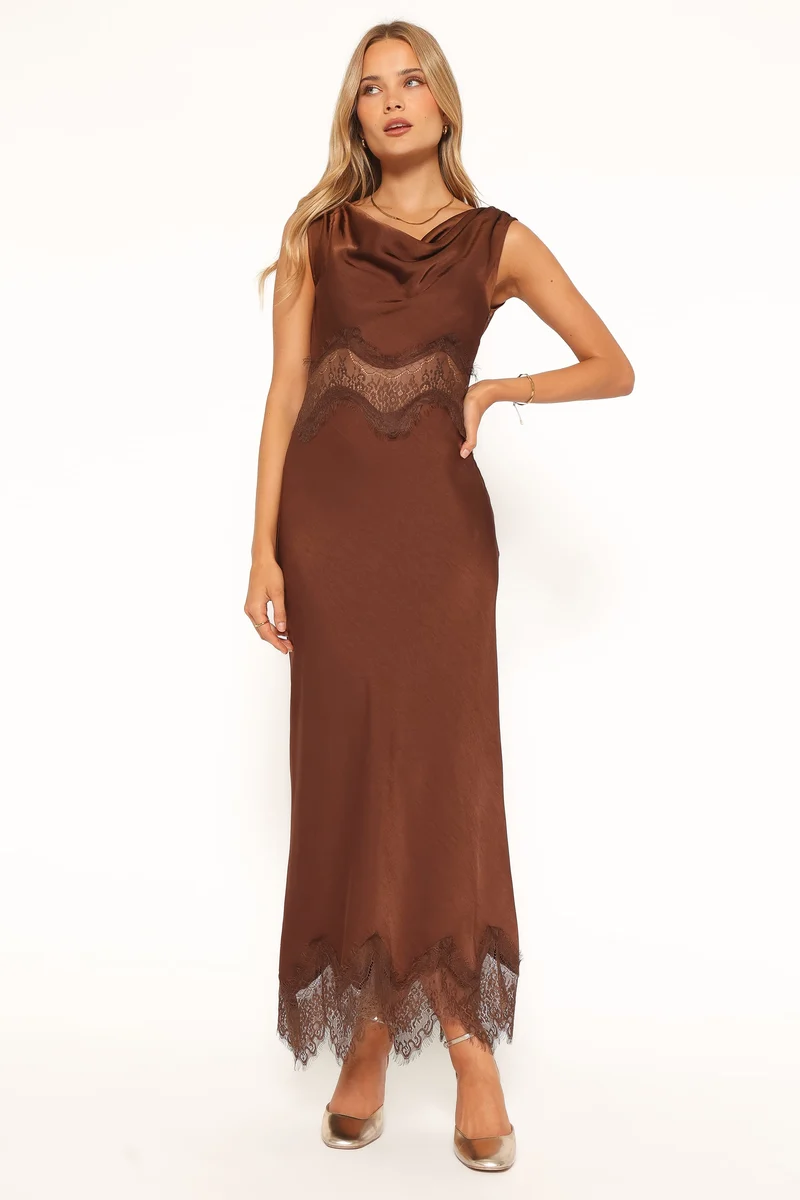 Belmont Midi Dress - Brown