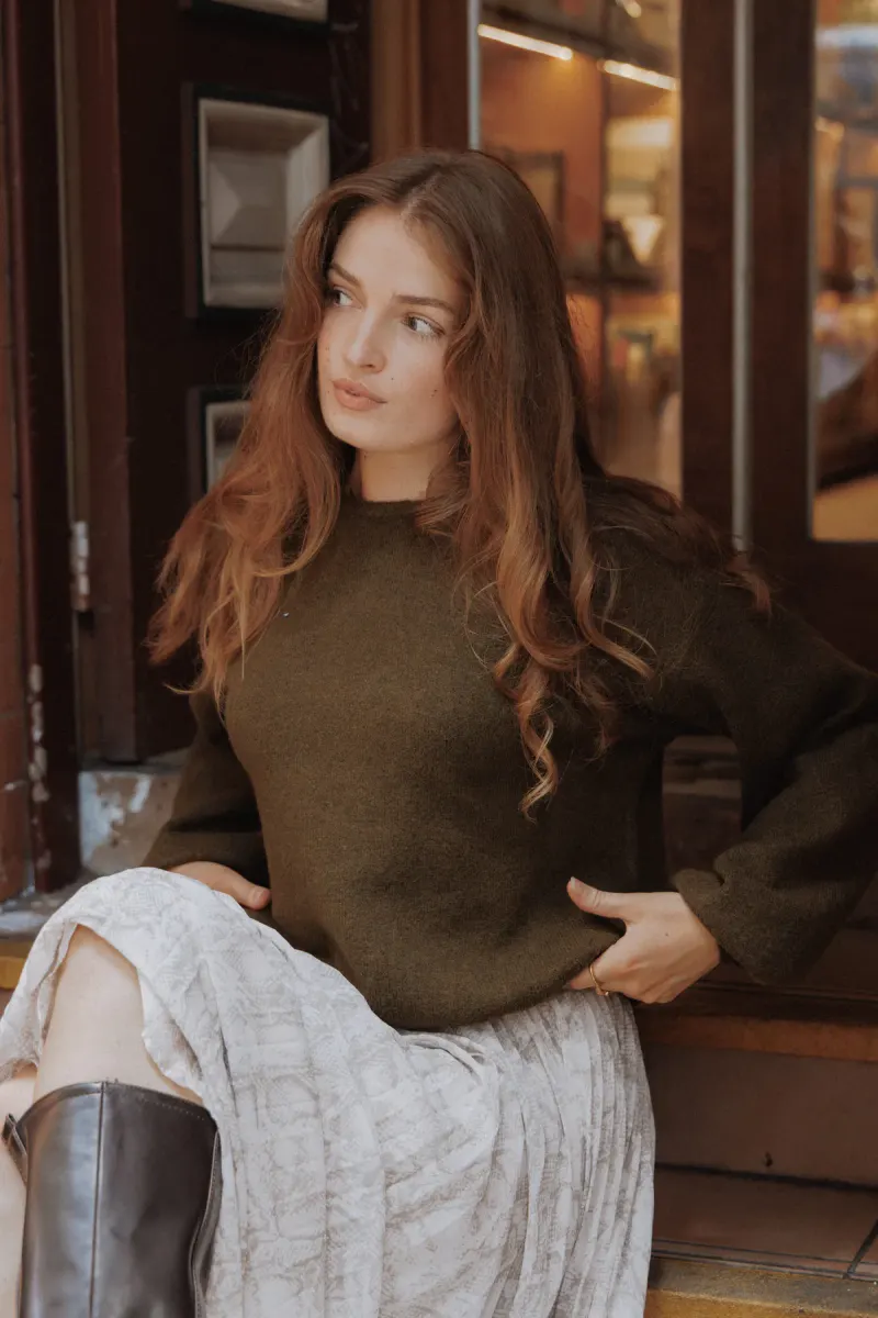 Galadriel Drawcord Sweater - Khaki
