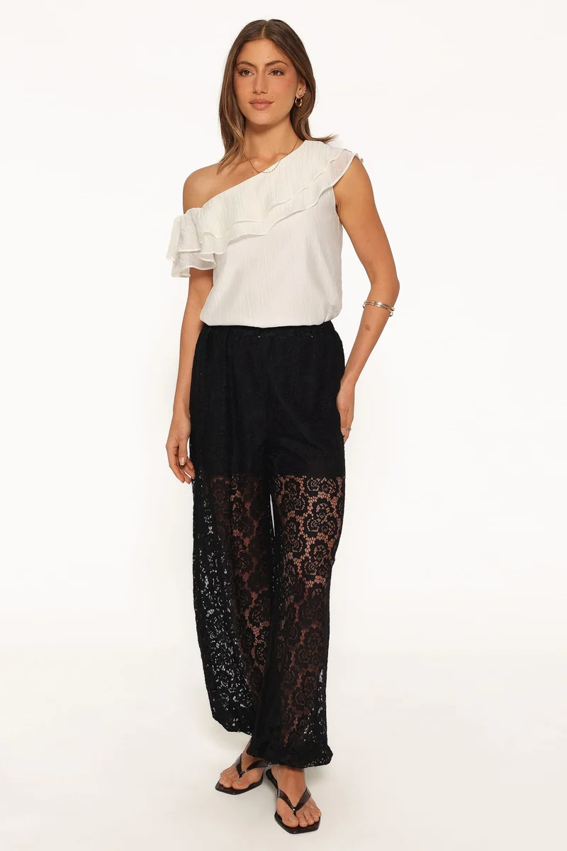 Chloe Balloon Lace Pant - Black