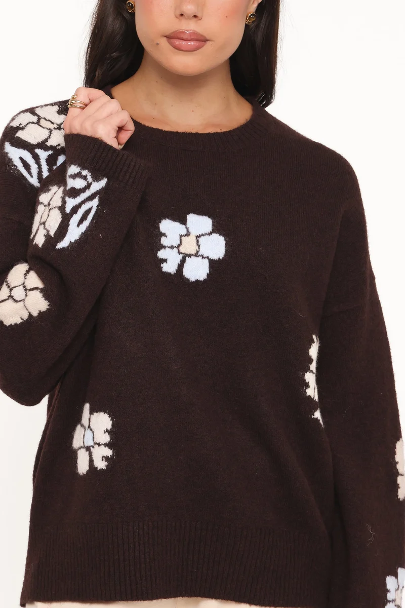 Ashara Knit Sweater - Cocoa Brown