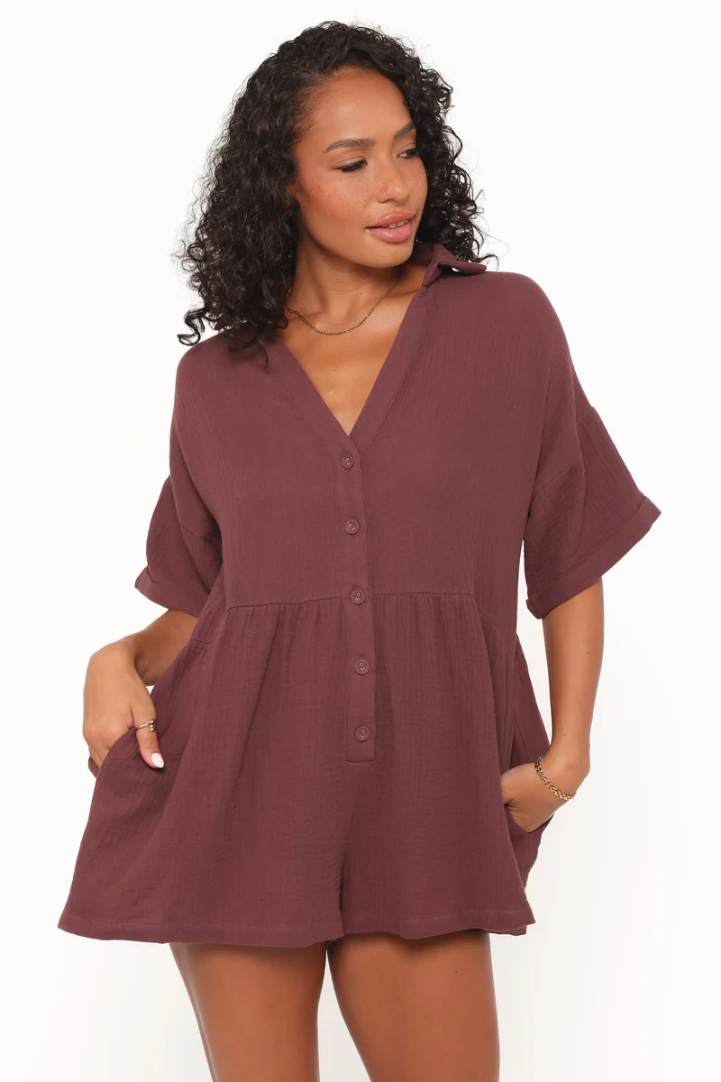 Winny Playsuit - Chocolate