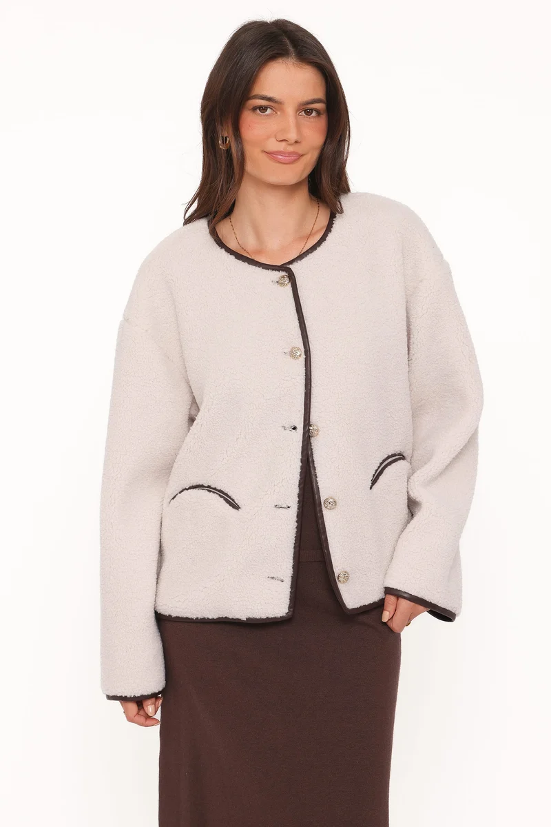Marlie Sherpa Jacket - Cream