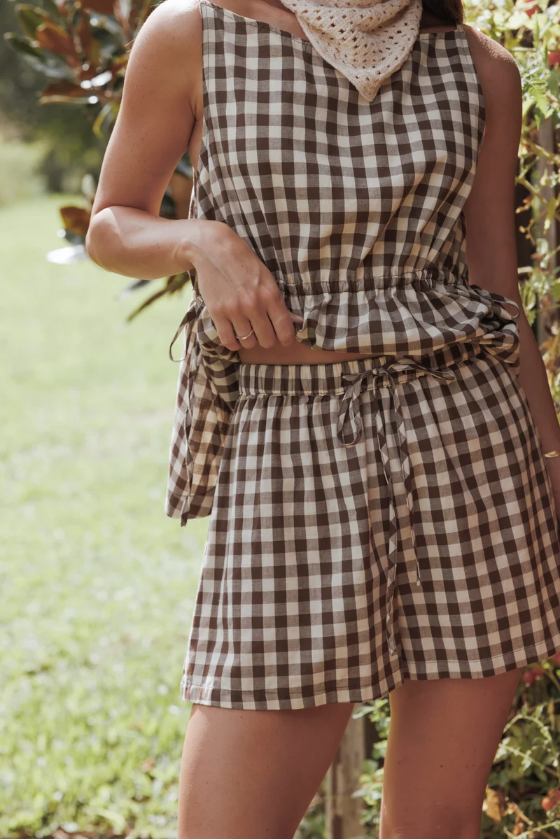 Rory Shorts - Brown Gingham