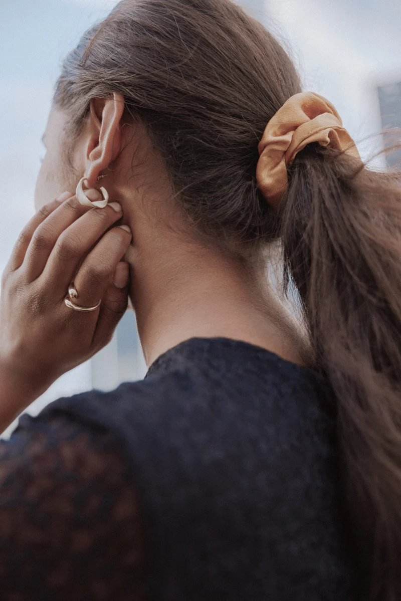 Cassie Hair Scrunchie - Mustard