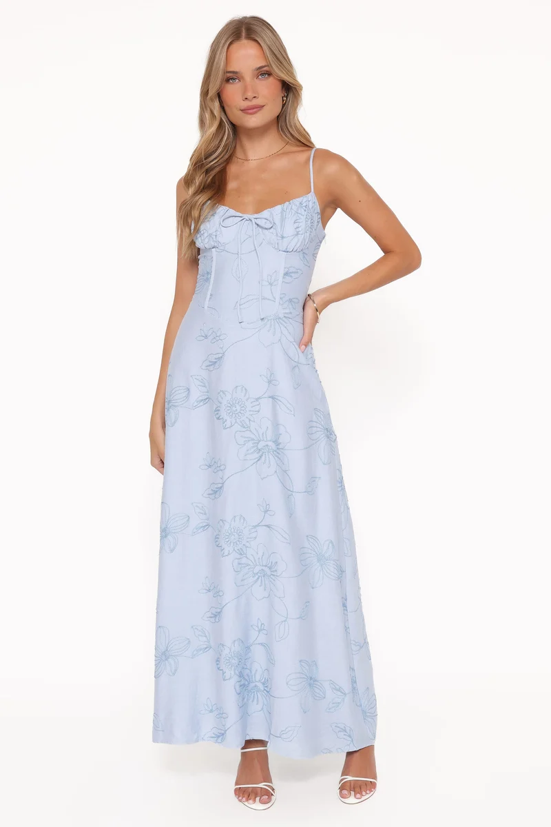 Houston Maxi Dress - Blue Floral