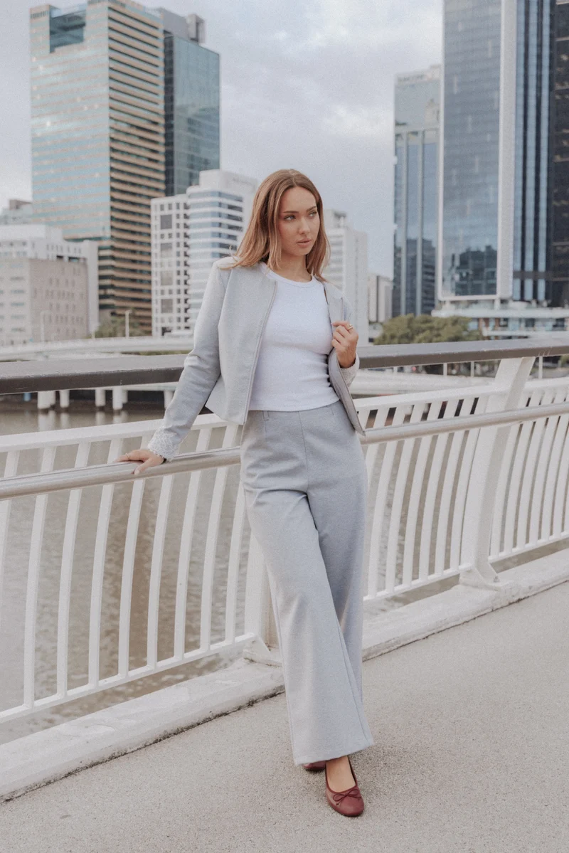 Tylah Ponte Pants - Heather Grey