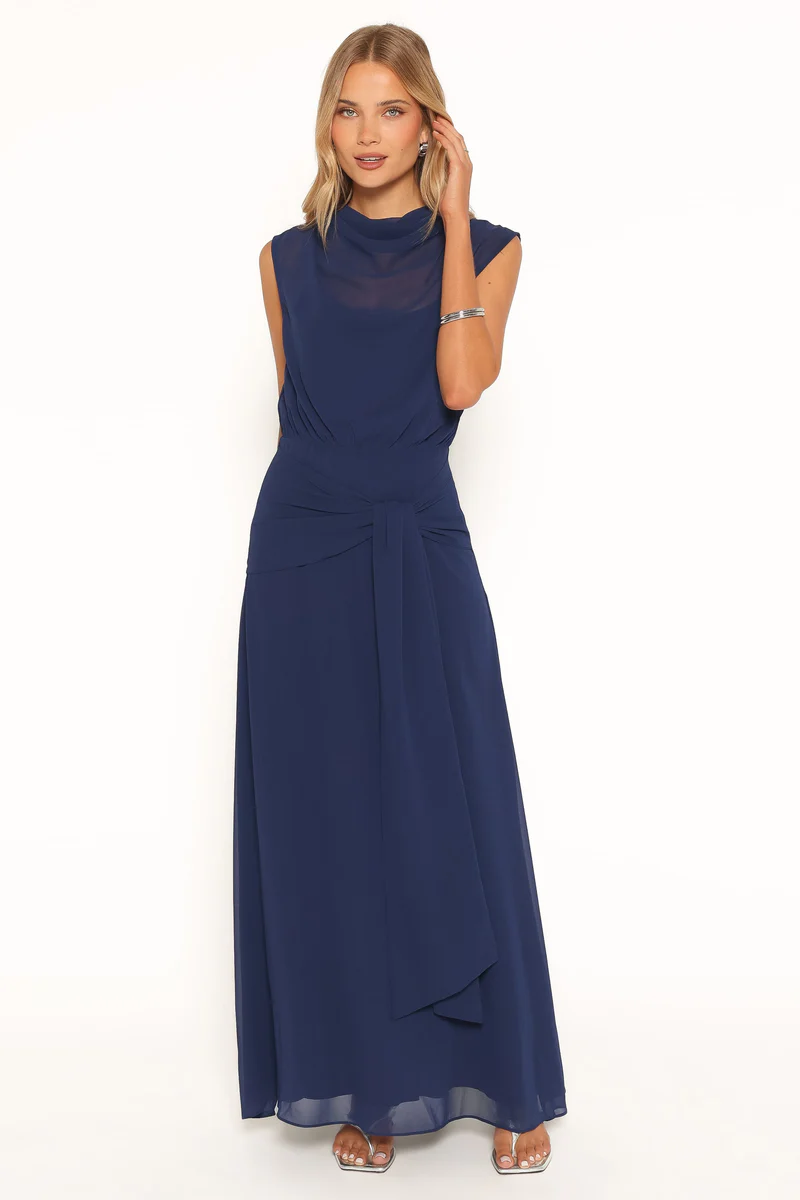 Sakura Midi Dress - Navy