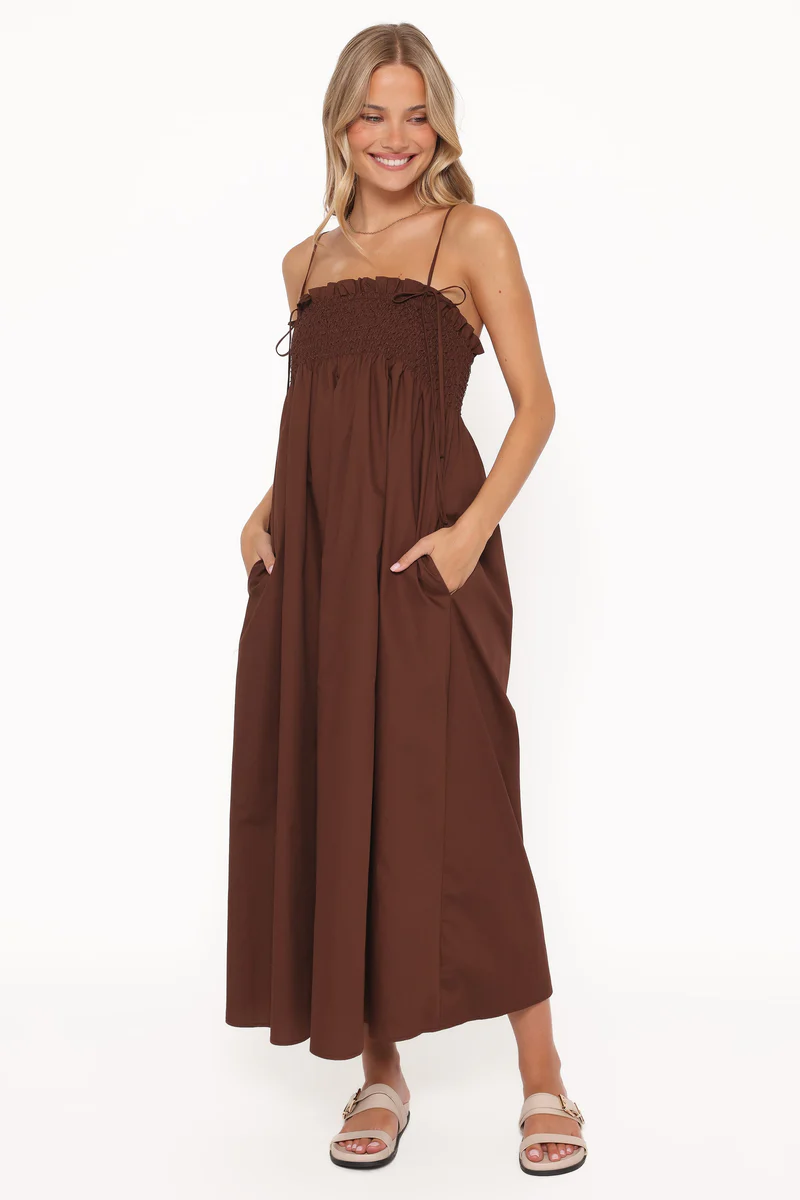 Josie Maxi Dress - Brown