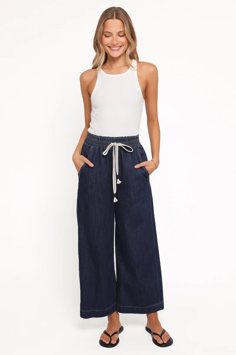 Jenni Wide Leg Pant - Indigo Wash