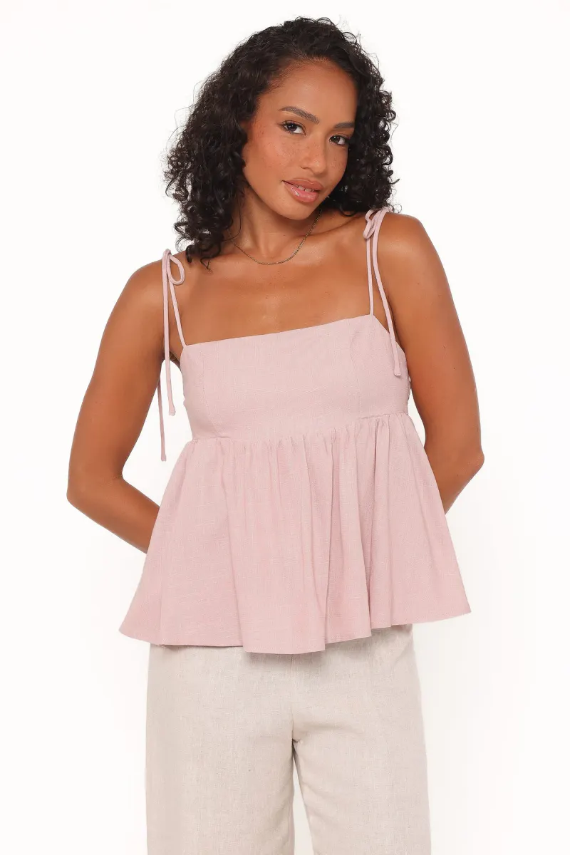 Zephyra Baby Doll Top - Pale Pink