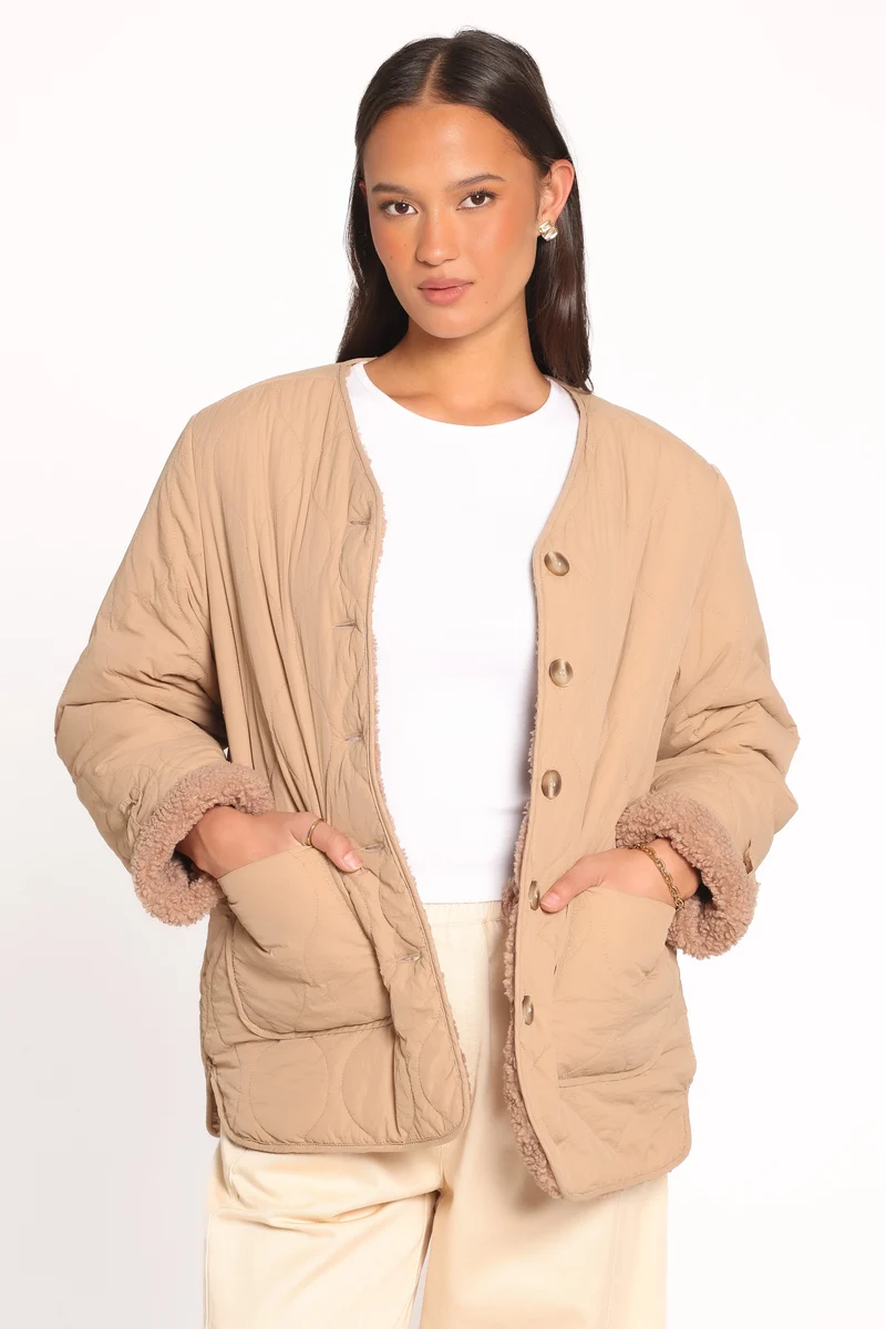 Denver Reversible Puffer Jacket - Camel