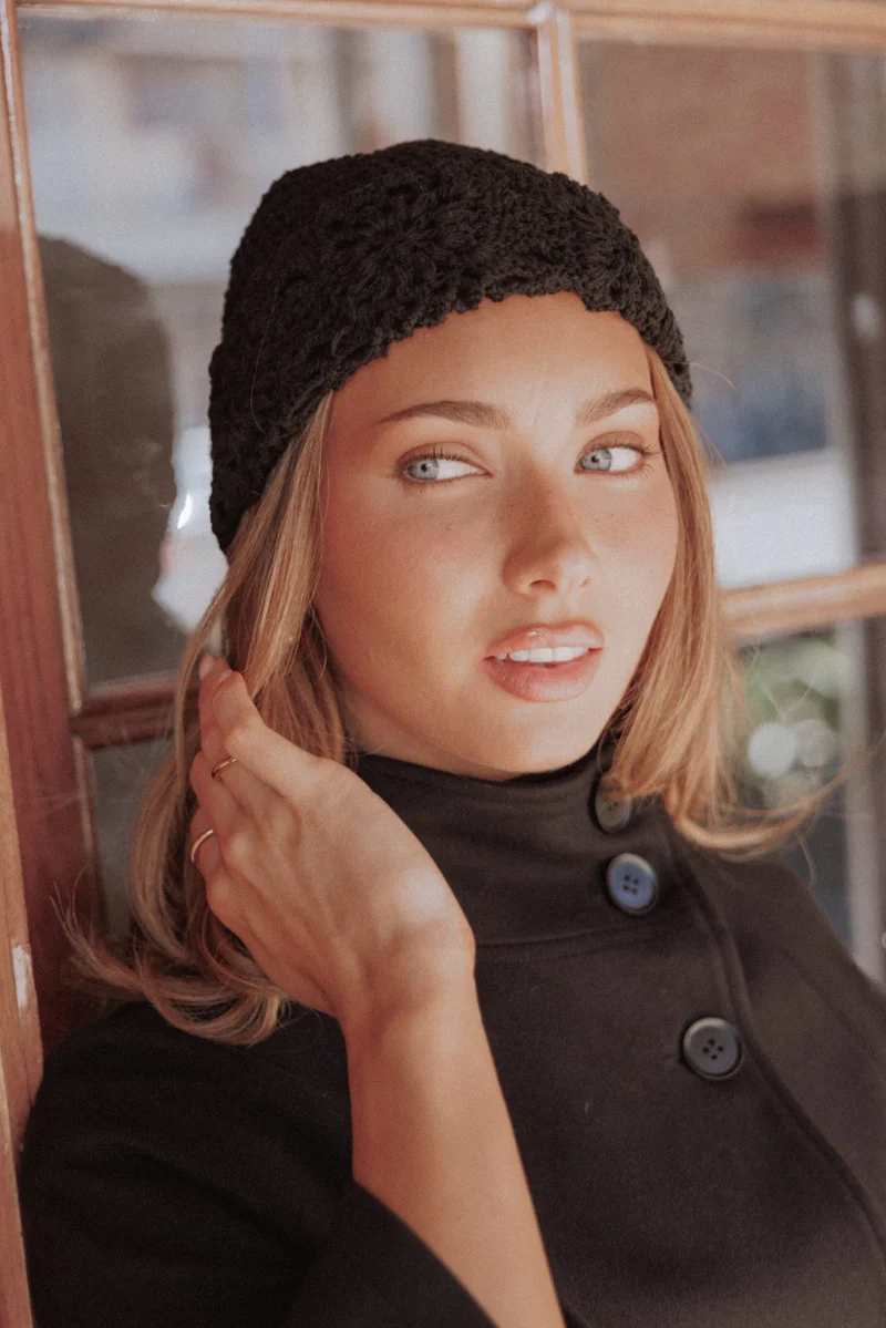 Crochet Beanie - Black