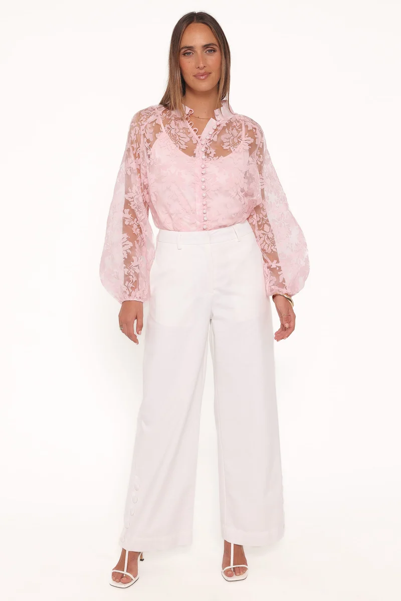 Marni Organza Top - Pink Floral