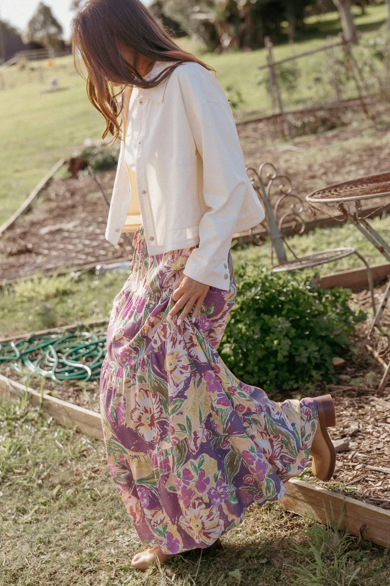 Poppi Boxy Crop Jacket - Ivory