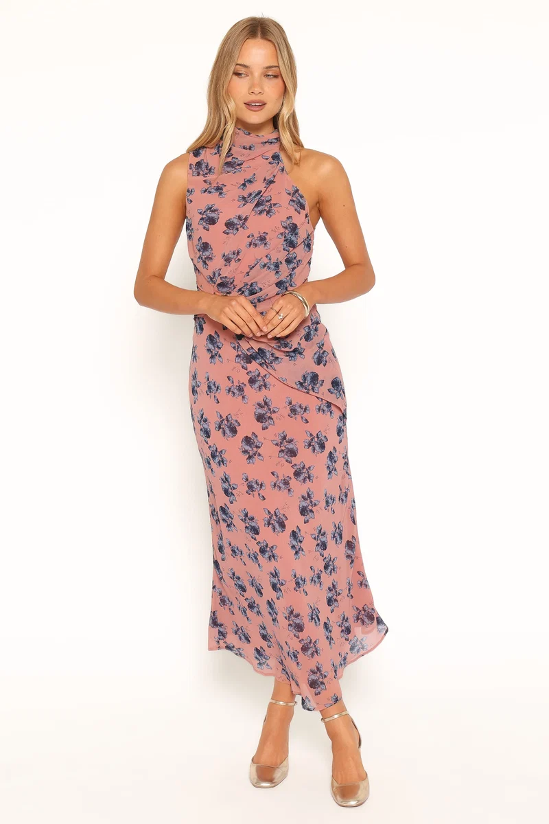 Isabeau Midi Dress - Pink Floral