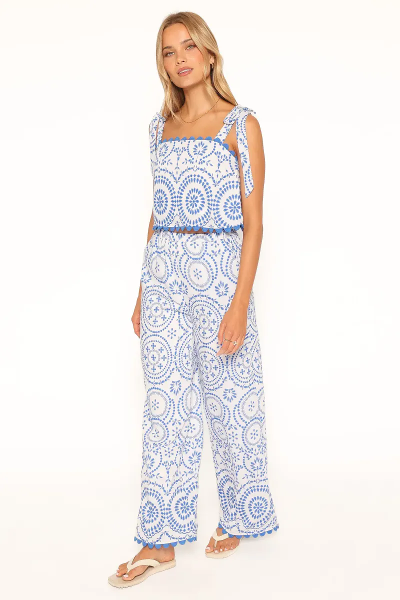 Felicia Pant Set - Blue Tile