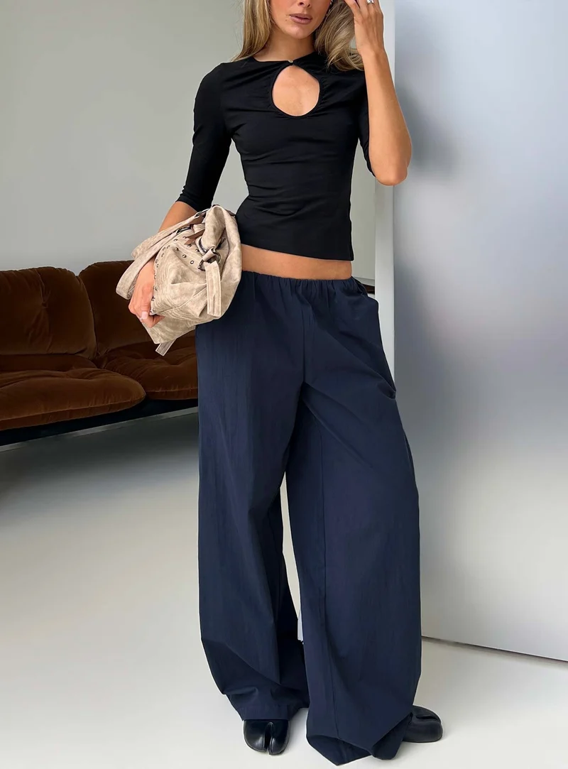 Lunea Concealed Waistband Pants Navy