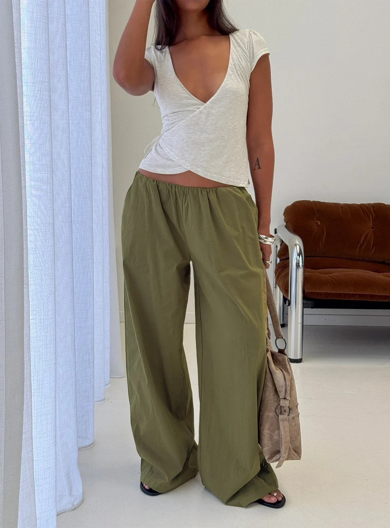 Lunea Concealed Waistband Pants Khaki