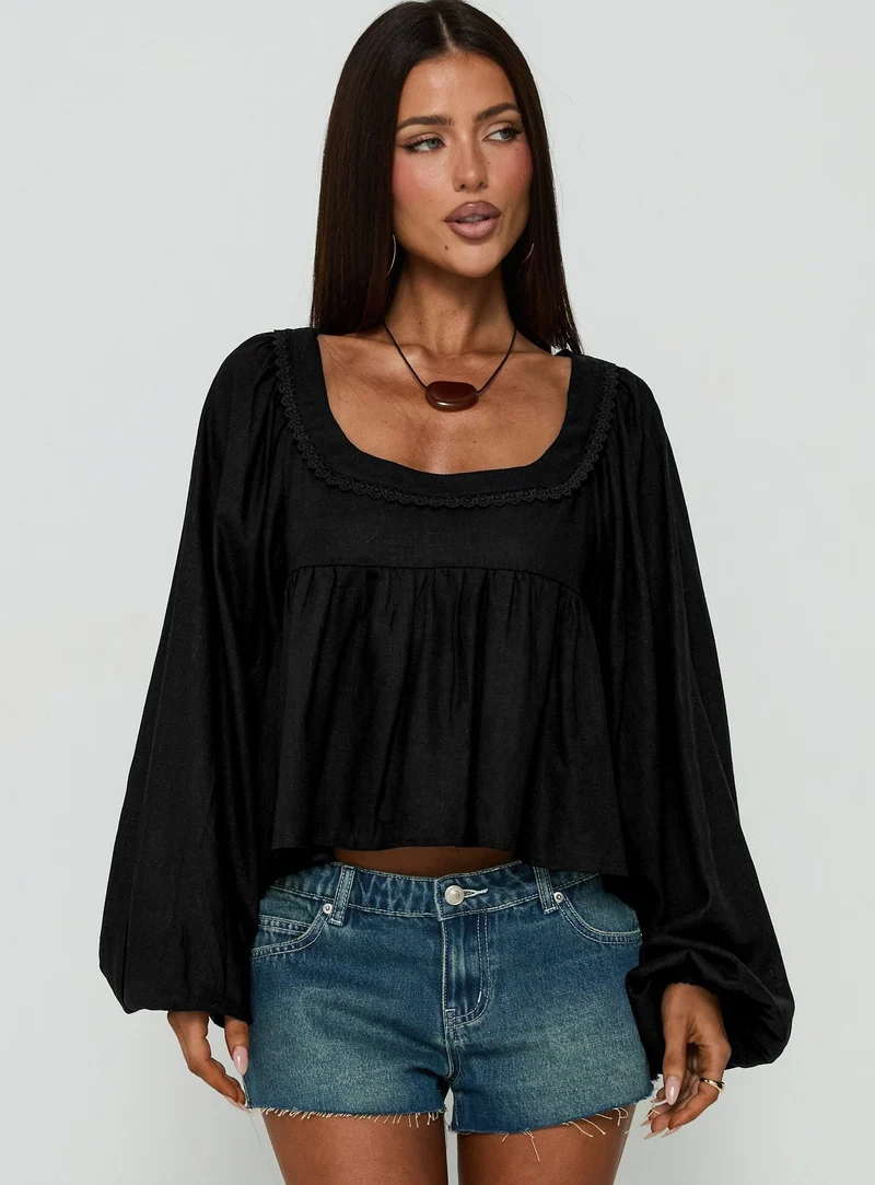 Benjie Long Sleeve Top Black