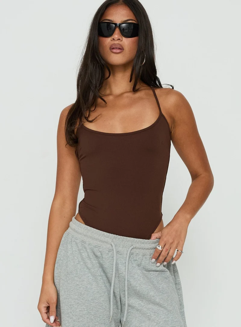 All Tied Up Bodysuit Brown