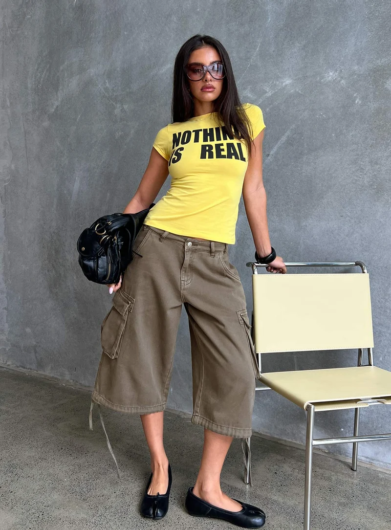 Hudsen Longline Cargo Shorts Khaki