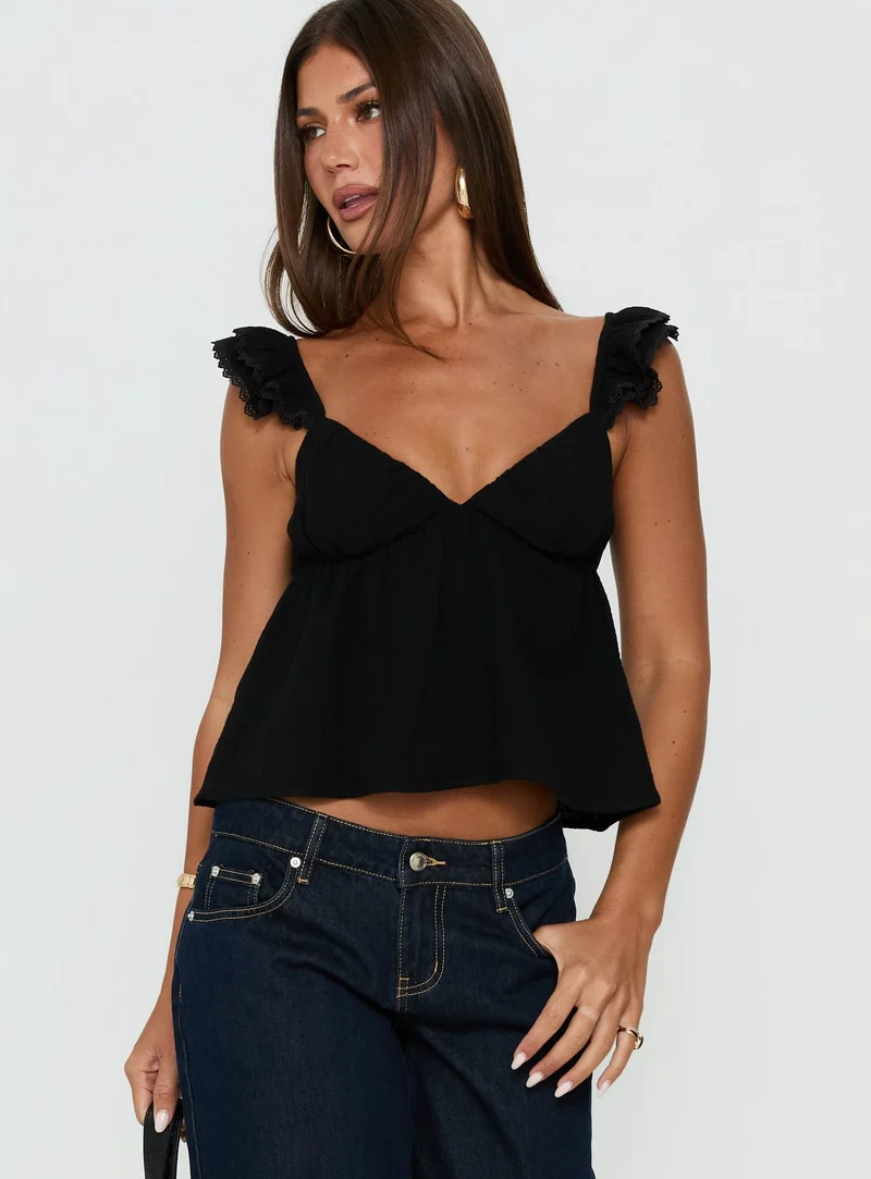 On A Date Top Black