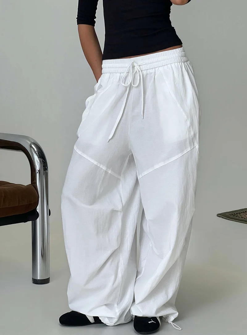 Mankind Baggy Cargo Pants White