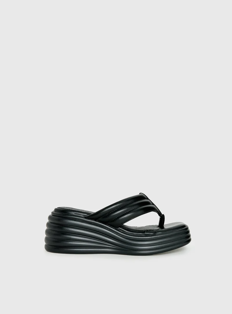 Therapy Flames Platform Sandals Black