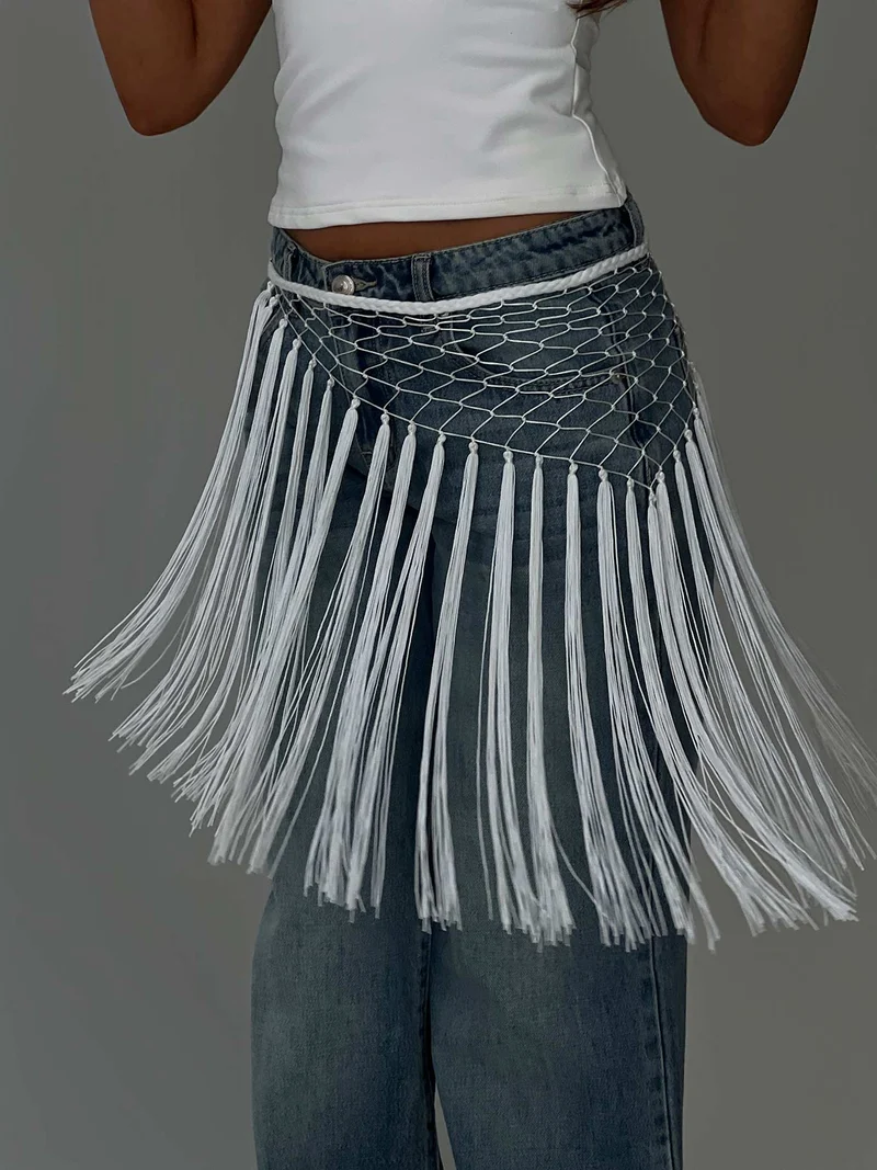 Karlotta Tassel Sarong White