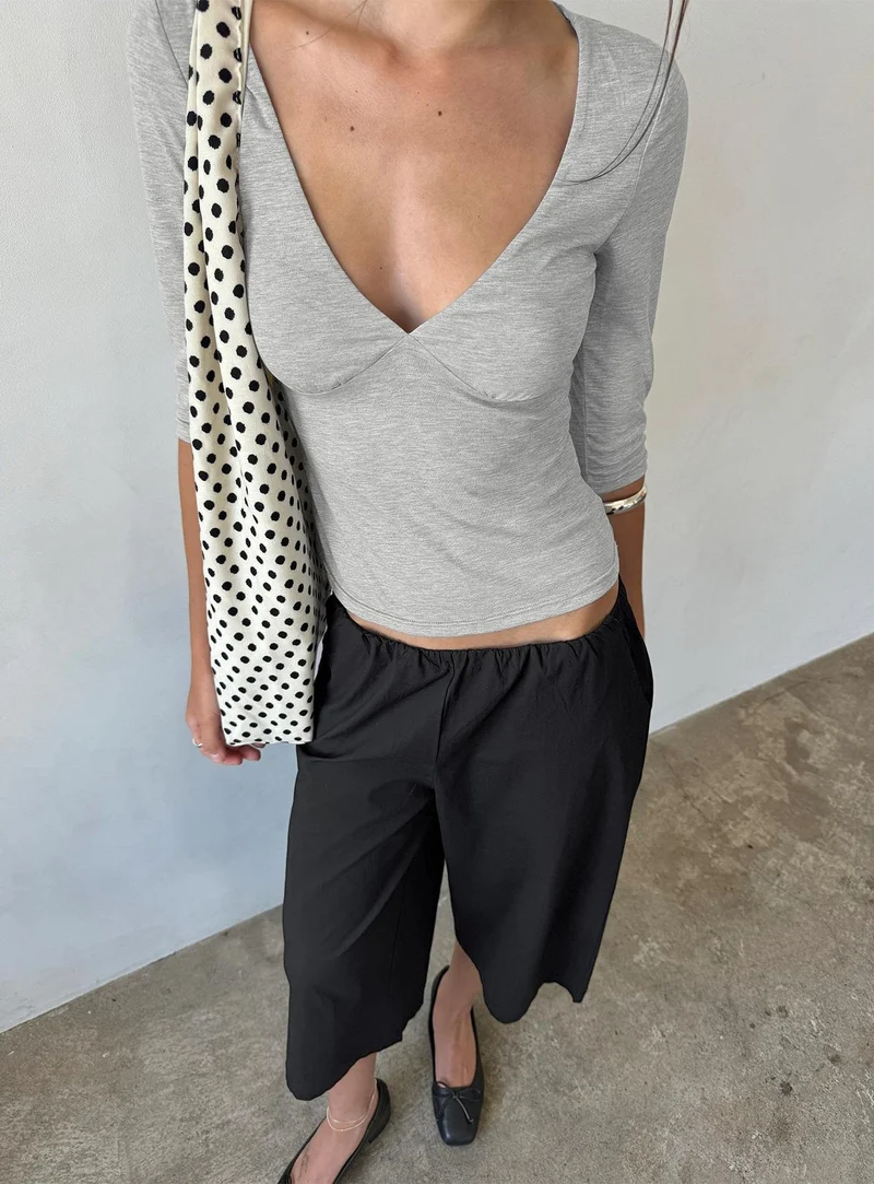 Lunea Concealed Waistband 3/4 Pant Black
