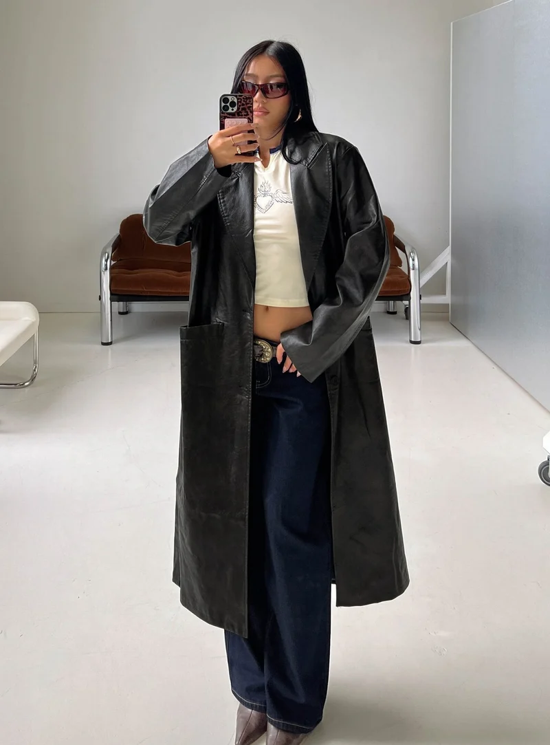 Olsen Coat Washed Onyx