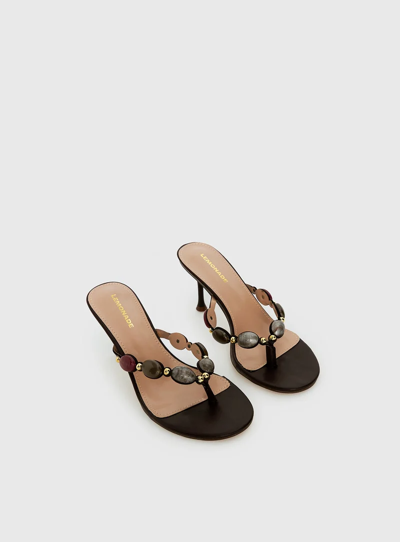 Nina Bead Heels Chocolate