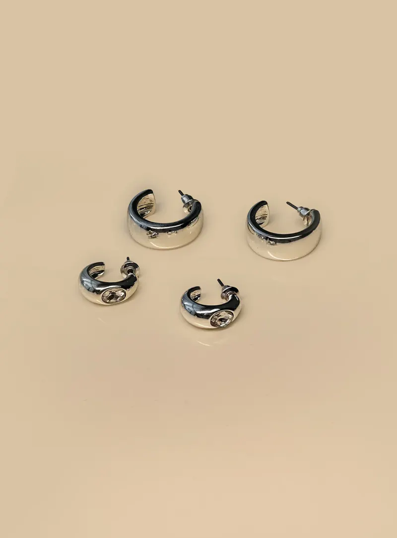 Zennie Earring Pack Silver