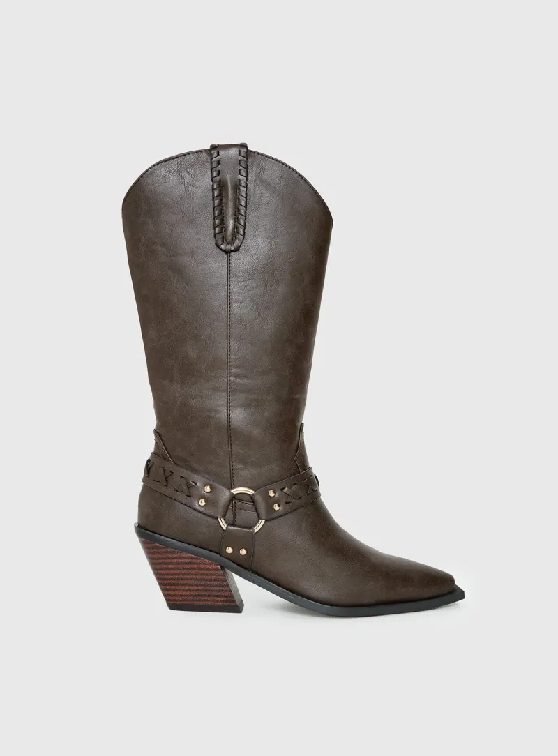 Billini Eldora Cowboy Boots Brown