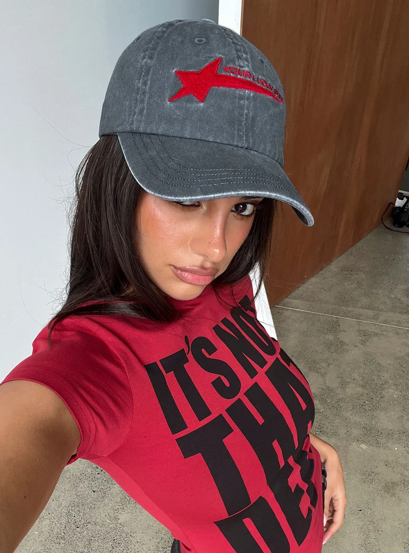 Your Lucky Star Cap Washed Grey